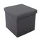 Storage Puff Fabric  Ottoman 38cm Grey