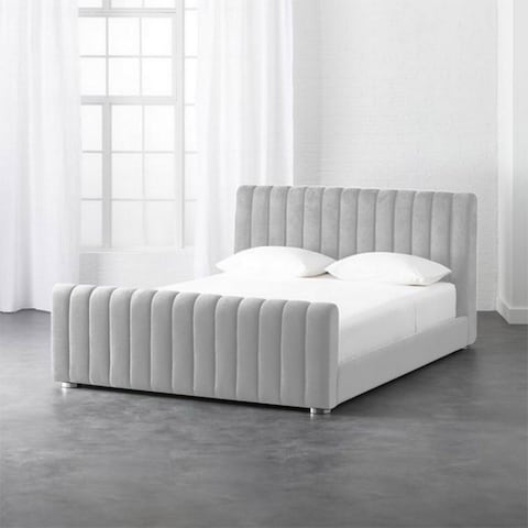إن هاوس مارتوس هيكل سرير منجد بالمخمل - نفرين - 200×180 سم - أبيض
