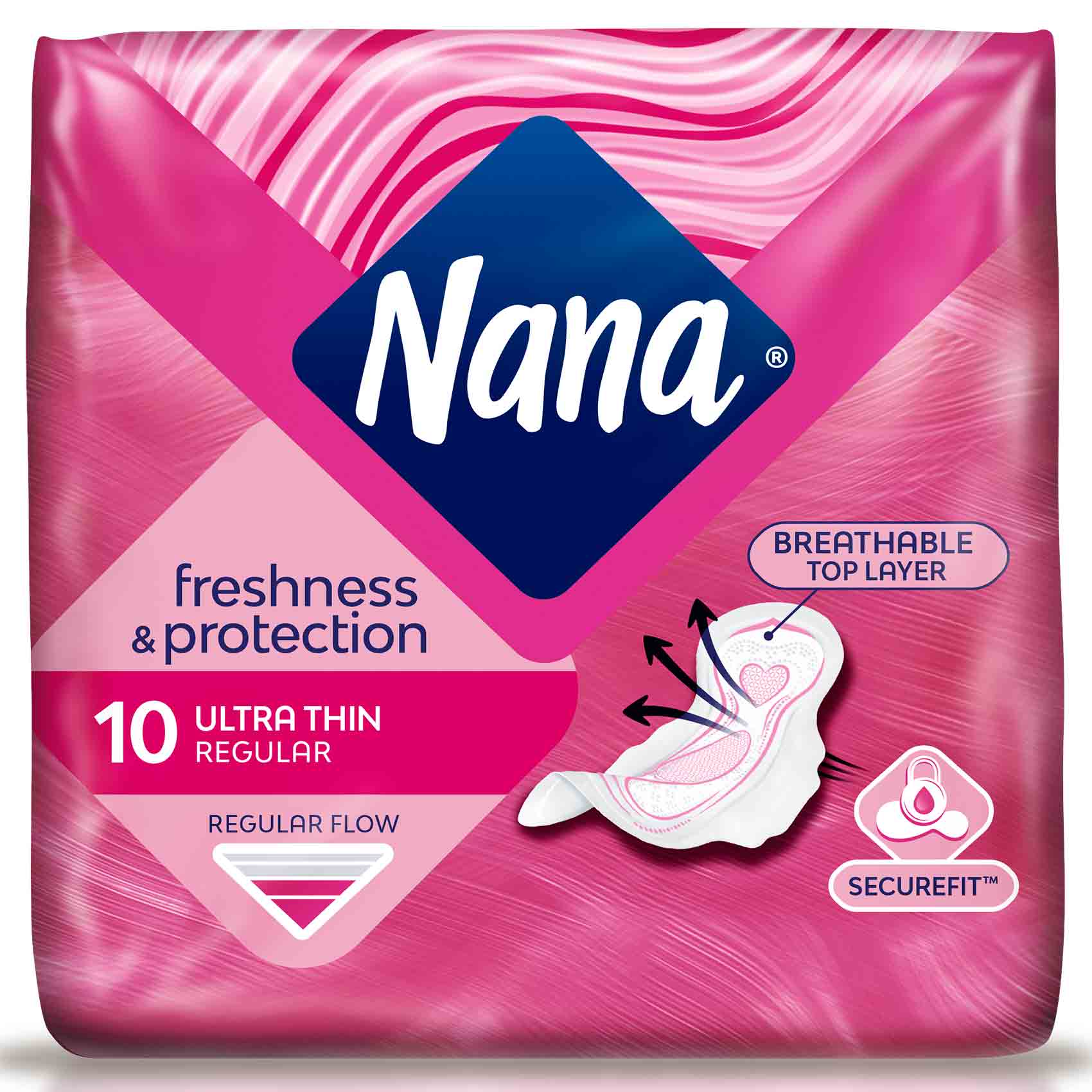 Nana Women Pads Ultra Thin Regular 10 Pads product thumbnail 2