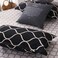 Luna Home King size 6 pieces, bedding set, black geometric design.