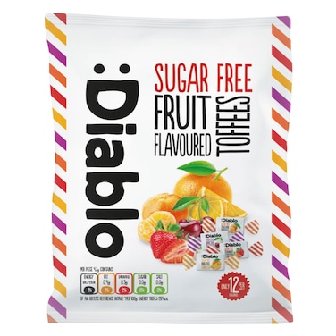 DIABLO SF FRUIT FLAV TOFFEES75G