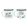 Biggdesign Dogs Enamel Mugs Set Pack of 2, Enamel Camping Mug, Enamel Coffee Mug, Backpacking Mug, Campfire Mug,  Drinking Cup for Kitchen, Campfire, Home and Travel