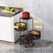 Round Layered Shelf Storage Rack Kitchen Rotating Vegetable Rack Floor-Standing Multi-Layer Kitchen Storage Rack Household Storage Shelf for Kitchen Living Room(Size:4f)