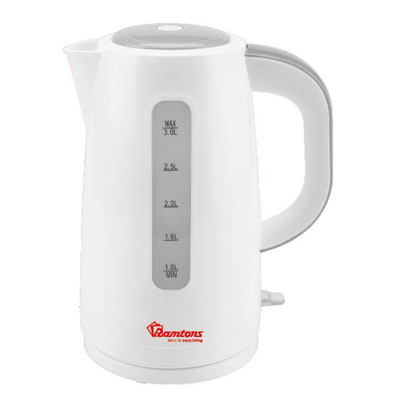 Corded Electric Kettle 3 Litres White- Rm/567