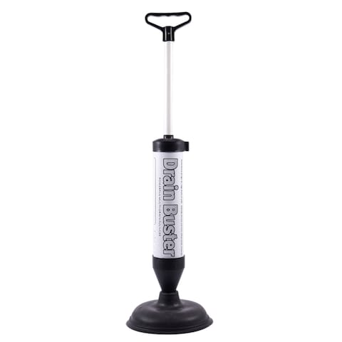 Generic-Handle Toilet Suction Plunger with Two Suckers High Pressure Bathroom Showeroom Bathtub Drain Buster Cleaner Tool