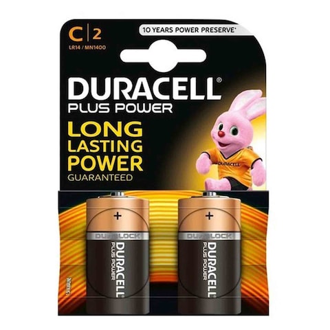 Duracell Plus Power C Batteries - 2 Batteries