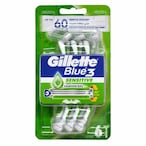 Buy Gillette Blue 3 Sense Care Disposable Razors 6 Pieces in Kuwait