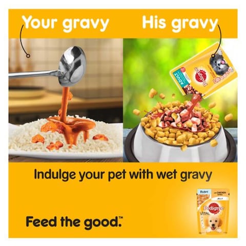 Pedigree Vital Protection Chicken And Rice In Jelly Puppy Food 100g