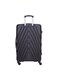 PARA JOHN  3-Piece Hard Side ABS Luggage Trolley Set 20/24/28 Inch Black