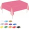 Markq Plastic Tablecloth for Rectangle Table 54" x 72" Disposable Table Cover for Bridal Shower Wedding Birthday Party Decorations (Hot Pink)