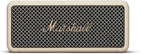 Marshall Emberton Portable Bluetooth Speakers, Water Resistant Wireless Speakers Portable Speaker 20 Hour Of Playtime, Cream