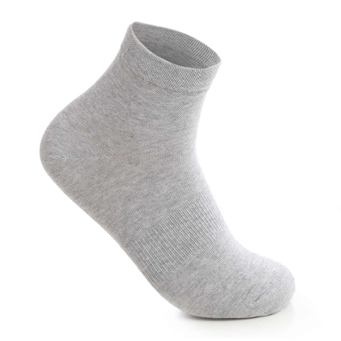 Plain Half Ankle Socks For Men - Light Gray