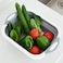 4 in 1 Fruit Vegetable With Cutting Board Collapsible Drainer Basket