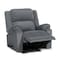In House Velvet Rocking Recliner Chair - Grey - AB02