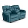 American Polo Velvet Double Cinematic Recliner Chair With Cups Holder - Dark Turquoise - American Polo