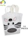 Party Time 12pcs Zebra Kraft Bags for Safari Theme Party Supplies, Animal Gift Bags, Souvenier Bags, Candy Bags with Handle for Party Favors- Safari Birthday Party Supplies
