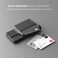 VRS Design Damda Glide PRO designed for Samsung Galaxy S21 FE 5G case cover wallet [Semi Automatic] slider Credit card holder Slot [3-4 cards] - Black