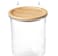 Jar with lid, glass/bamboo1.7 l