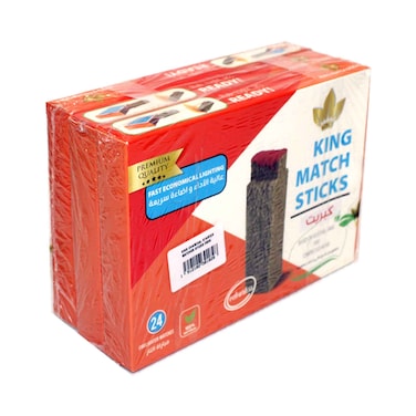 King Charcoal Strtr Mtch Stick 3Box