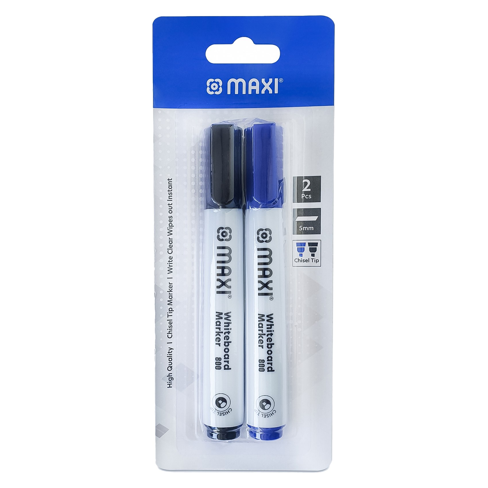 Maxi Whiteboard Marker 800 5mm 2 PCS Blue And Black