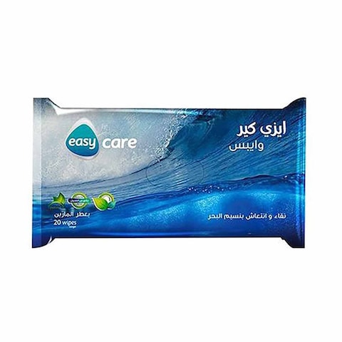 إيزي كير مناديل مبللة - 20 منديل - بعطر نسيم البحر