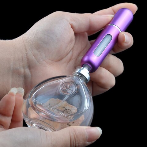 Generic 4 Pcs Portable Mini Refillable Perfume Atomizer Refillable Bottle, Empty Spray Bottle for Traveling, Multicolor