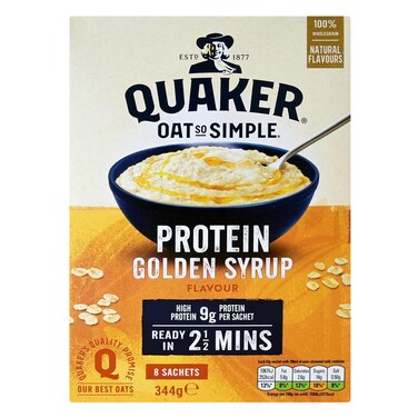 Quaker Oat So Simple Protein Golden Syrup Porridge 344g