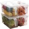 COZY NEST 4-Pack Cereal and Dry Food Storage Containers Kitchen Organizer Small Meal Prep for Sugar Flour Snack Baking Supplies BPA-Free Stackable Boxes with Locking Lids