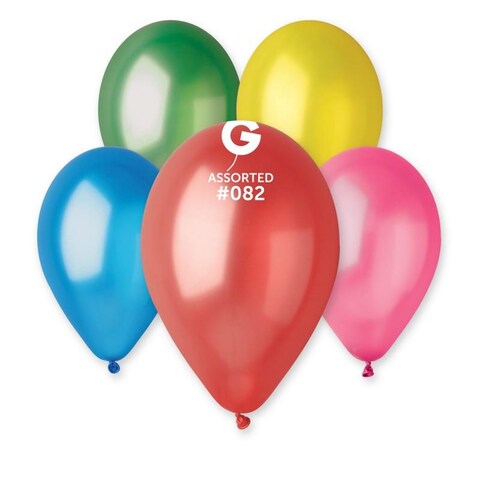 12in Metallic Assorted Latex Balloon100CT