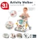 Teknum 3 - IN - 1 Baby Walker / Learning Table Mode / Game Panel Mode with Musical keyboard - Grey