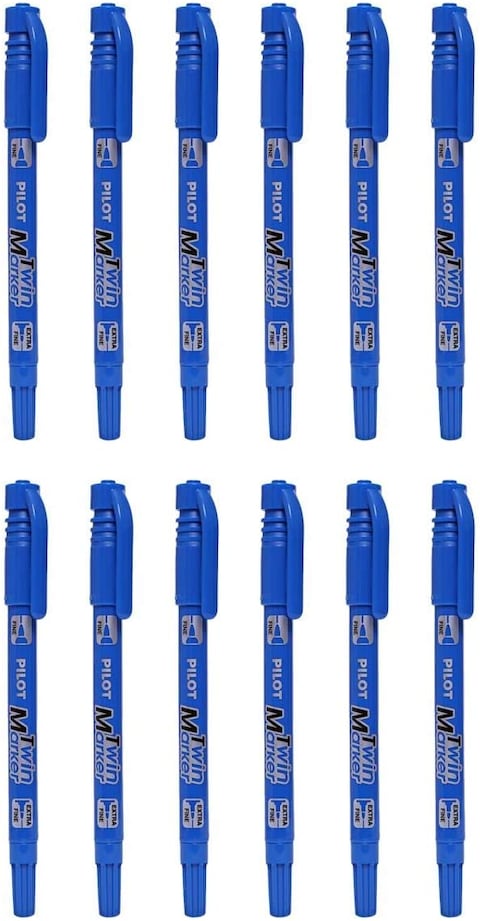 Generic Pilot Sca-Tm-L Twin Marker Set Of 12, Blue