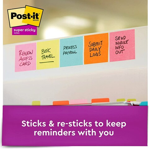 Post-it Super Sticky Notes -14 Pads, 90 Sheets/Pad- Total of 1260 sheets