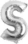 Generic S Letter Decorative Foil Balloon For Party 16Inch