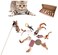 Generic Cat Toys Dog Chewing Toy Funny Cat Mouse Feather Stick 7 Pcs Cat Toy Set