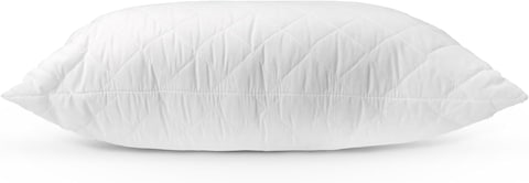Hotel Linen Klub 1 PC Quilted Pillow Queen (50 x75cm) - Outer Cover: 90GSM Microfiber Supersoft Fabric, Filling: 650grams Soft Fiber, Diamond Quilt Pattern