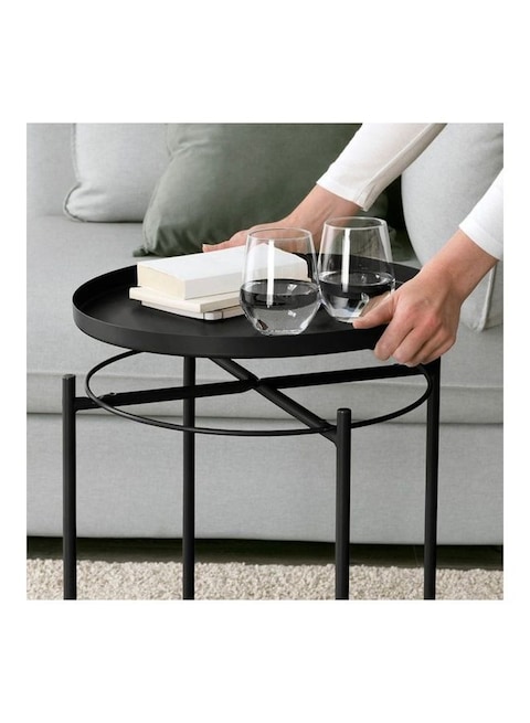 Eworld Round Coffee Serving Tray Table