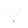 Aiwanto Necklace With Pink Heart Pendant Neck Chain Simple Necklace Best Gift Womens Girls Necklace