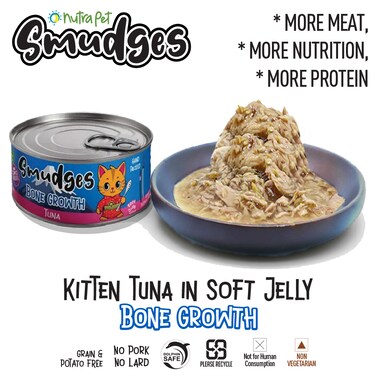 Smudges Kitten Tuna in Soft Jelly 60g-Pack of 12