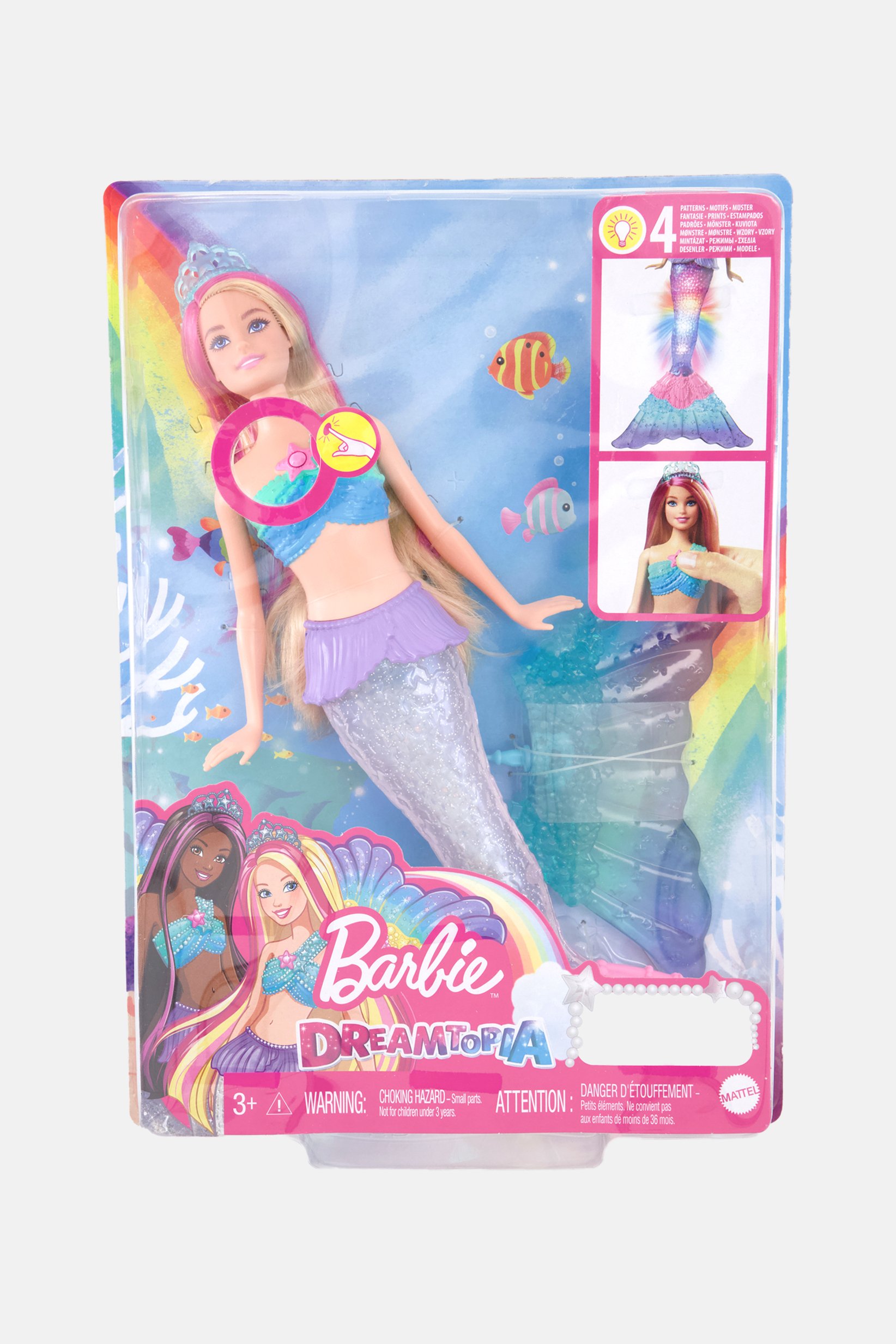 Barbie Dreamtopia Twinkle Lights Mermaid Doll, Pink