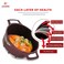 LIFE SMILE Cooking Pot   Aluminum Soup Pot With Glass Lid   100% PFOA Free, Fixed Handle   Multi Layer Non-Stick Granite Coating   oven safe &amp; Scratch Resistant (32CM (9.5 Liters), Red)