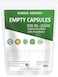 Oladole Natural Empty Capsules Size 00 Clear Vegan/Vegetarian Halal Plant Based, 31g - About 250 Caps