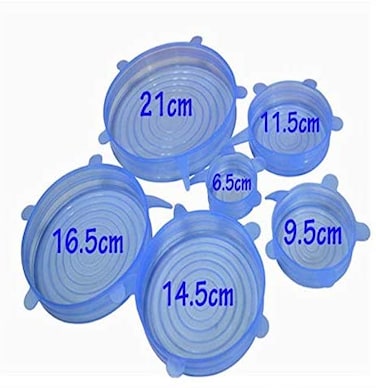 Generic Silicone Stretch Fresh Food Cover Stretch Lids, 6-Pack Of Various Sizes