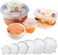 YOMYM 6 Pack Silicone Stretch Lids - Fits Various Sizes and Container Shapes - Expandable, Reusable, Durable, Non-Stick Storage Covers