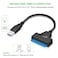 كابل محول يو اس بي 3.0 إلى ساتا 22Pin SATAIII إلى USB3.0 إلى 2.5 بوصة SATA HDD SSD