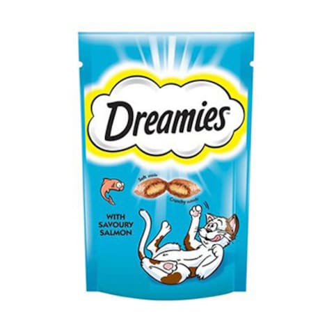 Dreamies Cat Treats Salmon Pouch 60GR