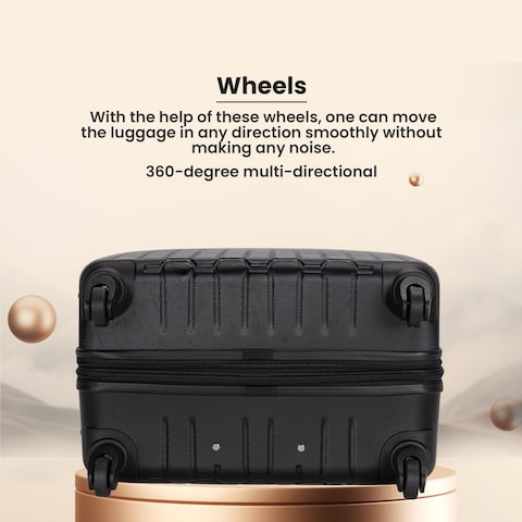 STARGOLD 4 Pack Of Hardside Spinner Number Locked Luggage Trolley