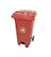 AKC Garbage Bin with a Pedal Red 120 Liters