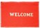 Beautiful Welcome Door Mat for Home Entrance, Outdoor Mat Anti-Slip 48x68CM Red Colour (Pack of 1 Unit).
