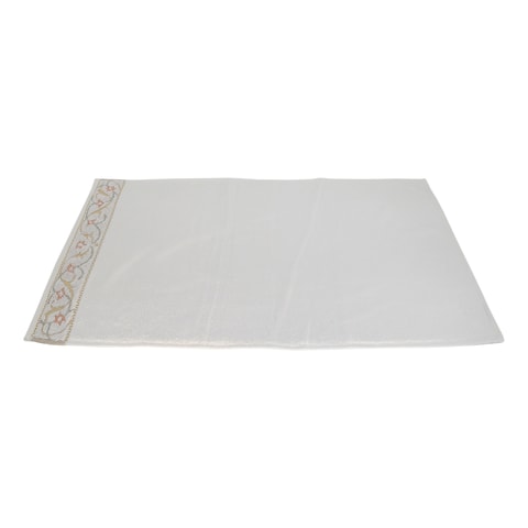 Cannon 600 GSM Jacquard Bath Sheet White 81x163cm
