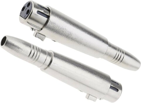 Dkurve&reg; 3 Pin XLR Female to 6.35mm Female Jack Socket Stereo Audio Microphone Mic Adapter Converter Connector，XLR to 6.35mm Adapter for Female XLR to Quarter inch Female TRS/TS Converter.